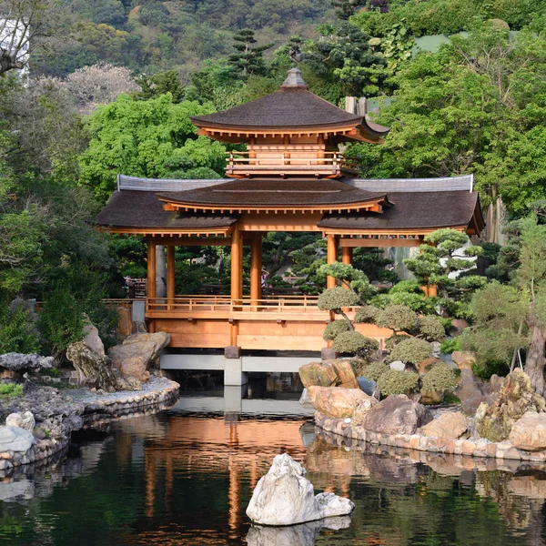 Az abszolút tökéletesség keleti pavilonja a Nan Lian Gardenben, Chi Lin Nunnery, Hong Kong — Stock Fotó