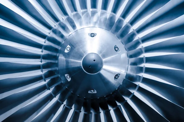 Metalik Mavi uçak motoru girdap / turbofan