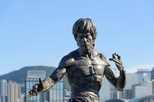 HONG KONG, CHINA - SEPTEMBER 19: Bruce Lee statue at the Avenue of Stars on September, 19, 2013, Hong Kong, China. — 图库照片