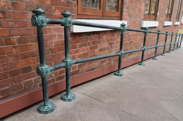 Railing Balustrade Handrail Brick Wall — Stock Photo, Image