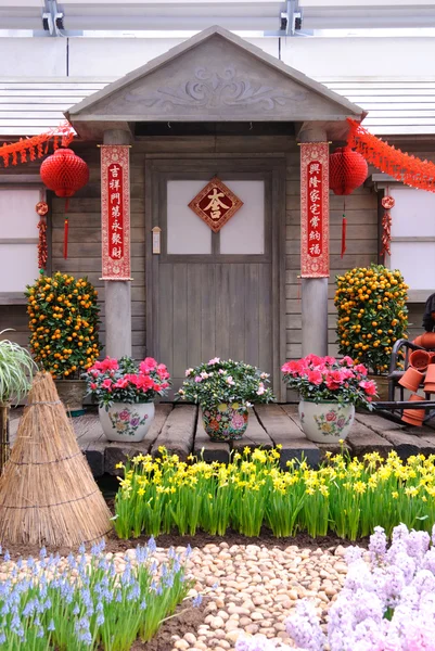 Casa Tradicional China Que Celebra Año Nuevo Chino Cny — Foto de Stock