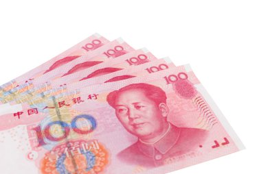 Renminbi (Rmb) banka notları, 100 yüz dolar yığını