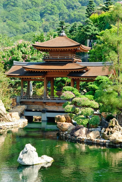 Az abszolút tökéletesség keleti pavilonja a Nan Lian Gardenben, Chi Lin Nunnery, Hong Kong — Stock Fotó