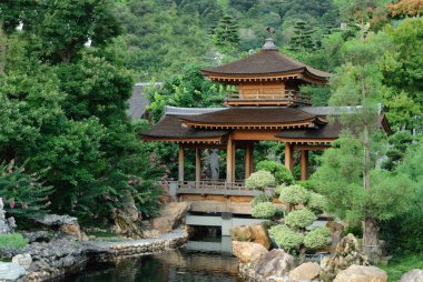 Nan Lian Garden, Chi Lin Nunnery, Hong Kong 'daki doğu pavyonu