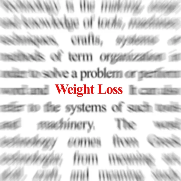 Blurred Text Focus Weight Loss — Stock Photo, Image