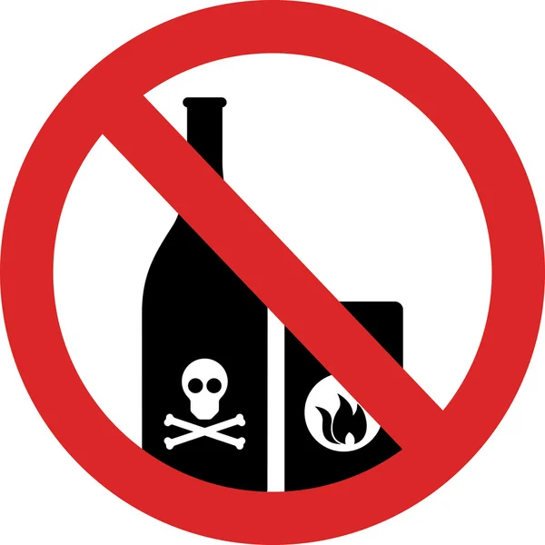 Keine Brennbaren Und Giftigen Gegenstände — Stockfoto