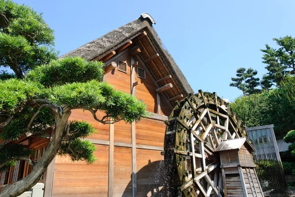 Wasserradmühle Aus Holz — Stockfoto