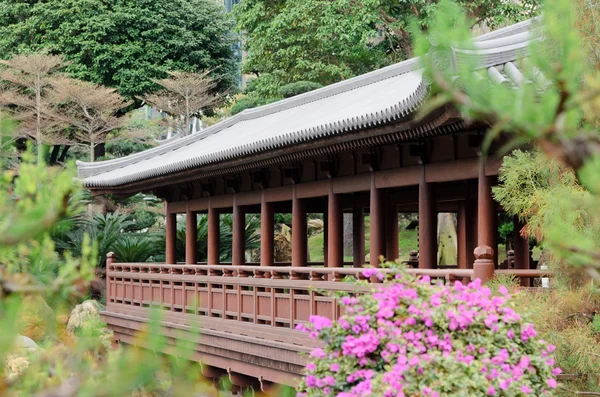 A keleti templom abszolút tökéletes Nan Lian kert, Chi Lin Nunnery, Hong Kong — Stock Fotó