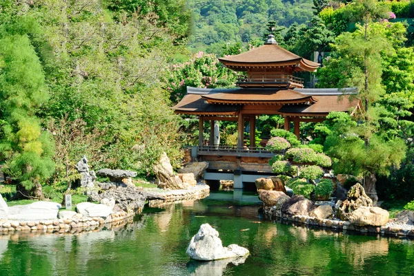 홍콩 , 치린 눈 네리 에 있는 난 리 정원의 절대적 인 완전성을 보여 주는 원초적 인관 — 스톡 사진