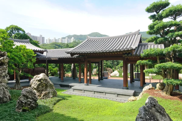 Der orientalische tempel der absoluten vollkommenheit im nan lian garten, chi lin nonnenkloster, hong kong — Stockfoto