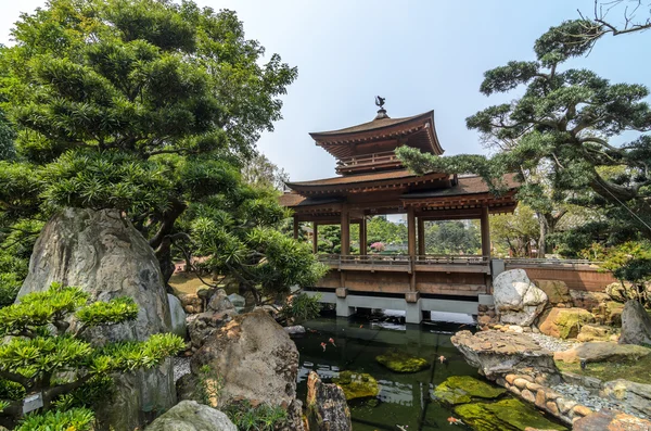 Orientalny pawilon absolutnej perfekcji w Nan Lian Garden, Chi Lin Nunnery, Hong Kong Zdjęcie Stockowe