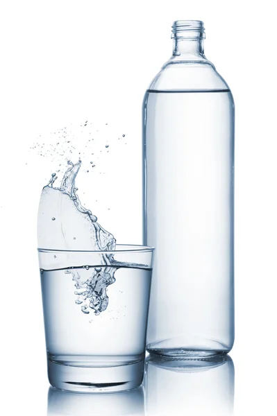 Víz fröccsenés az üvegen — Stock Fotó