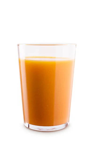 Glas Sinaasappelsap Witte Achtergrond — Stockfoto