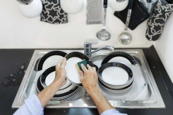 De vaat wassen — Stockfoto