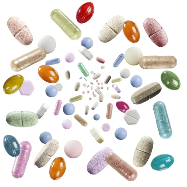 Rain of pills — Stock Photo, Image