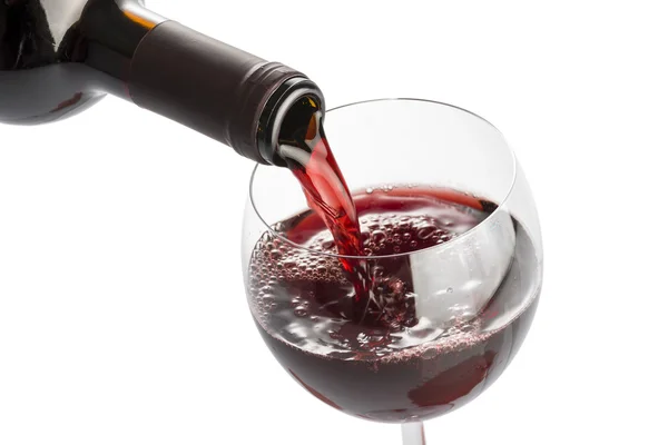 Vino rosso versando — Foto Stock