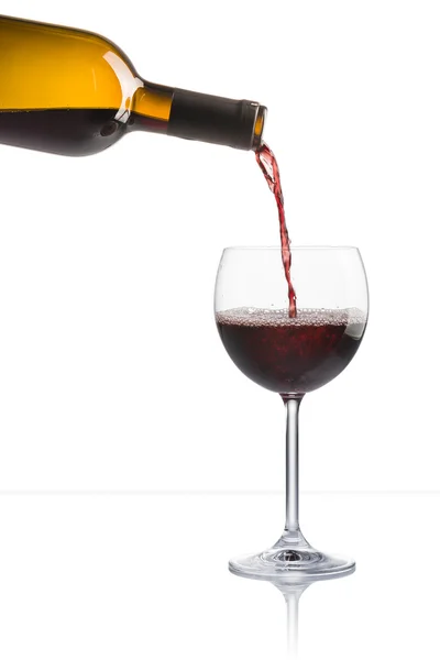 Pouring red wine — Stock Photo, Image