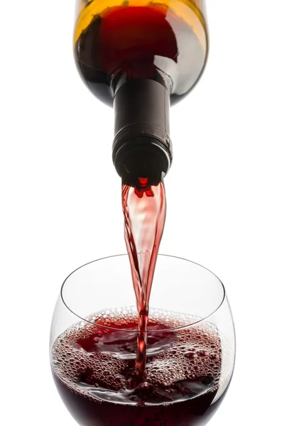 Pouring red wine — Stock Photo, Image