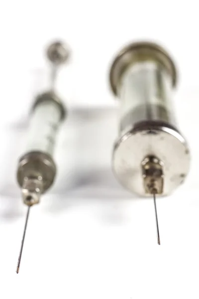 Glass Syringe Pair — Stock Photo, Image
