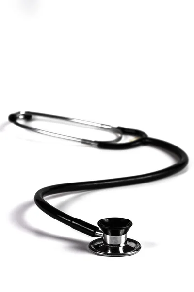 Isolated Black Stethoscope — Stock Photo, Image