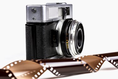 Film ile eski fotoğraf makinesi