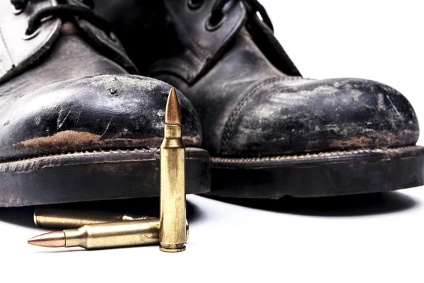 Warrior Boots and Bullets — Stock Photo, Image