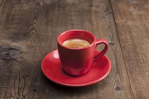 Caffè in tazza rossa — Foto Stock