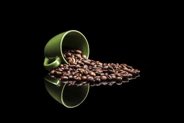 Зеленые Кубок и кофе — стоковое фото