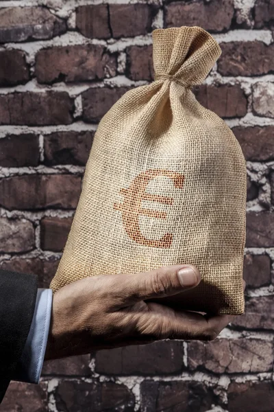 Peníze červené Euro — Stock fotografie