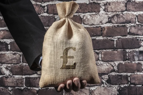 Black Pound In Hand — Stock Photo, Image