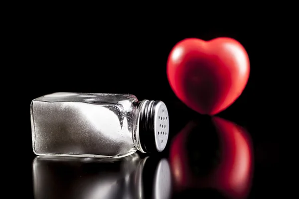 Herz und Salz — Stockfoto