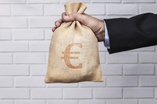 Červený symbol měny euro — Stock fotografie