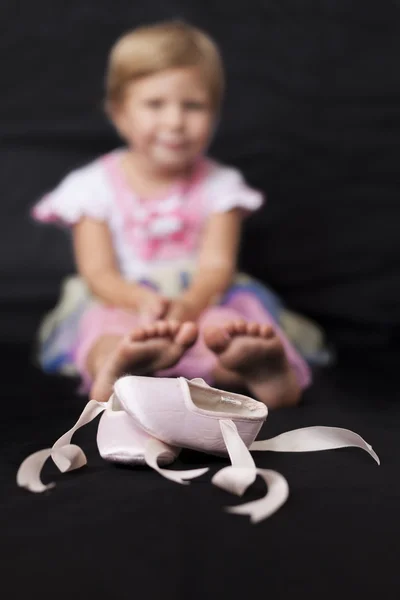 Ragazza con scarpe ballerina — Foto Stock