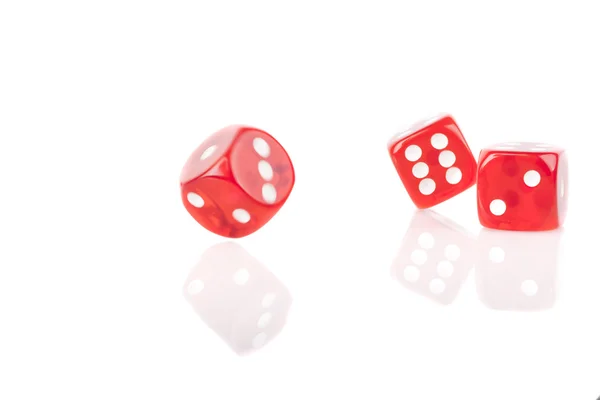 Three Bouncing Dice — Stock Photo, Image