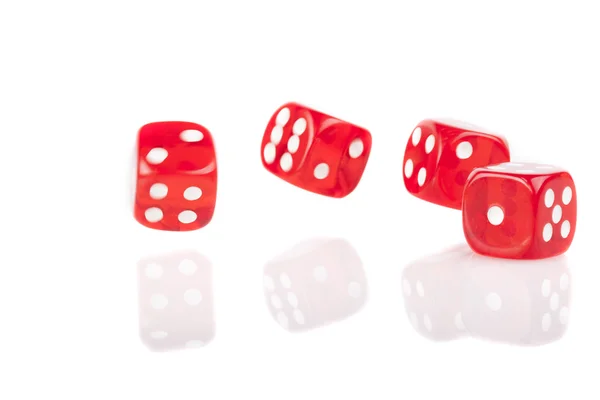 Red Lucky Dices — Stock Photo, Image