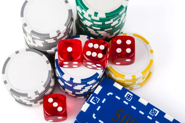 Chipse and Dice — Stock Photo, Image
