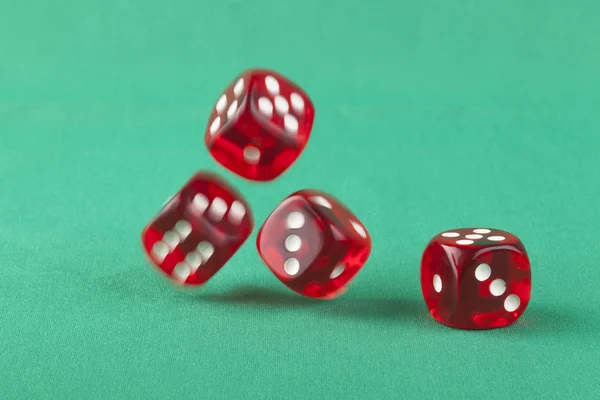 Dice on Green — Stock Photo, Image