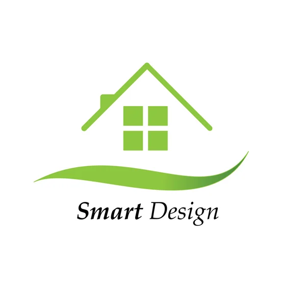 Groen huis logo — Stockvector