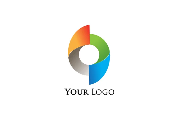 Logo de color redondo — Vector de stock