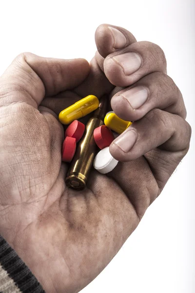 Fist of Pills — Stock Photo, Image