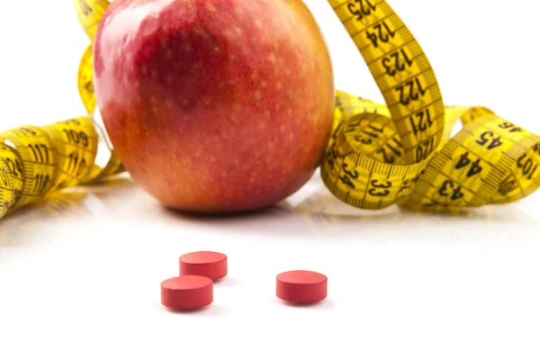 การวัดแอปเปิ้ล — ภาพถ่ายสต็อก