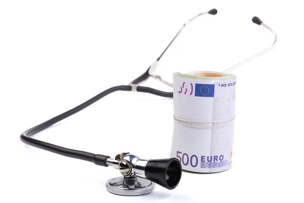 Stetoskop z Euro — Zdjęcie stockowe