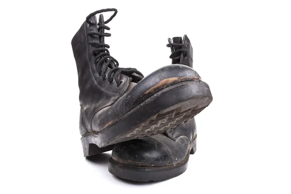 Schwarze Armeestiefel — Stockfoto