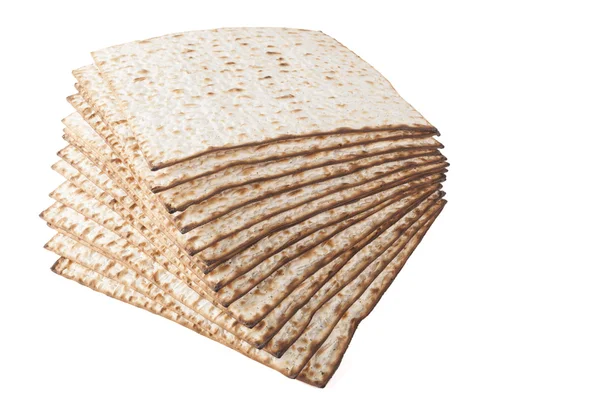 Matzot på hvid - Stock-foto