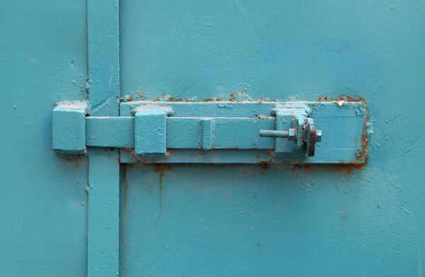 Porta azul fechado — Fotografia de Stock