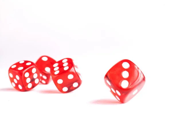 Bouncing Red Dices — Stock Photo, Image