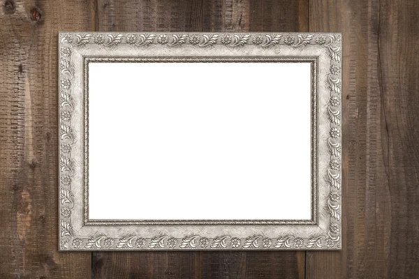 Empty Horizontal Silver Frame — Stock Photo, Image