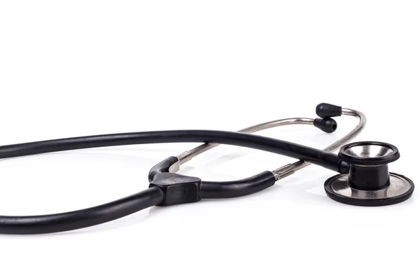 Isolated Black Stethoscope — Stock Photo, Image