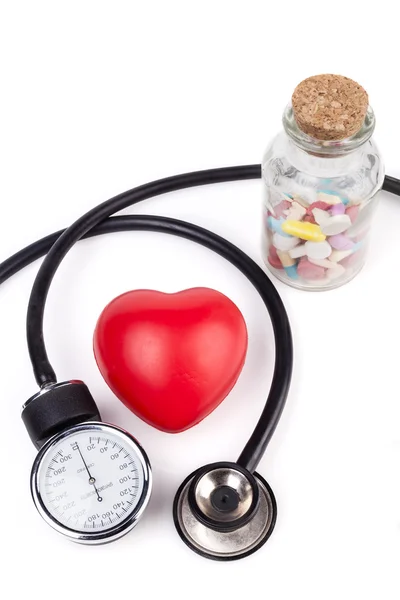 Heart and Pills — Stock Photo, Image