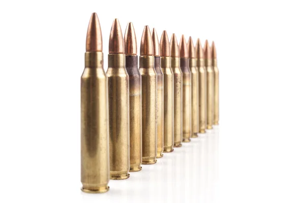Bullets Row on White — Stock Photo, Image